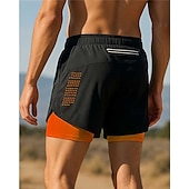 abordables Pantalons de Course &amp; Collants-Homme short avec collants Patchwork Shorts Extérieur Sport &amp; Loisir Occasionnel Respirant Séchage Rapide Léger Tennis Le golf Course Coupe régulière Tenue de sport Tenues de Sport Bloc de Couleur