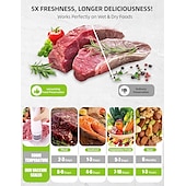 abordables Rangements pour la cuisine-Machine à emballer sous vide portable améliorée pour aliments, machine à emballer sous vide portable avec arrêt automatique &amp;filtre amovible, verrouillage fraîcheur 5x