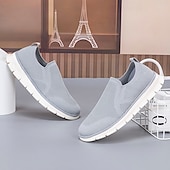 economico Sneakers da uomo-scarpe slip-on da uomo in similpelle beige con inserti in mesh – scarpe comode, leggere e traspiranti per l&#039;uso quotidiano, i viaggi e le attività rilassanti del fine settimana