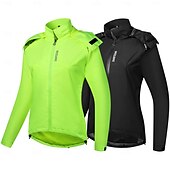 abordables Chaquetas y chalecos para mujer-WOSAWE Mujer Chaqueta de Ciclismo Cortavientos Chaqueta Maillot de Ciclismo Alta visibilidad Resistente al Viento Resistente a la lluvia Bolsillo trasero Bicicleta Chaqueta Chándal MTB Bicicleta