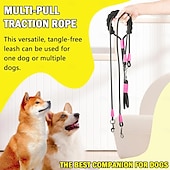 cheap Tool Accessories-Hands Free Double Dog Leash, No Tangle Double Dog Leash, Adjustable Handles Fit Small, Medium and Large Dogs