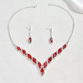 Недорогие Комплекты украшений-Свадебные комплекты ювелирных изделий 1 Сплав Серьги Ожерелья Жен. Стиль Очаровательный Комплект ювелирных изделий Назначение Вечерние наряды