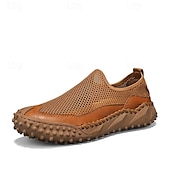 billige Sneakers til herrer-Brune sportsandaler for menn med pustende nettingoverdel og sklisikker såle for strand og fotturer