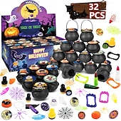 billiga Halloweenmask och rekvisita-Halloween mochi squishy leksaker med presentask mini kawaii mochi squishy leksak stresslindrande ångestpaket för barn festgåvor halloween miniatyrer halloween godispåsar presenter