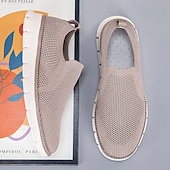 economico Sneakers da uomo-scarpe slip-on da uomo in similpelle beige con inserti in mesh – scarpe comode, leggere e traspiranti per l&#039;uso quotidiano, i viaggi e le attività rilassanti del fine settimana