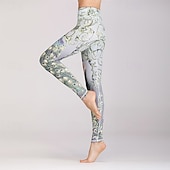 cheap Graphic Leggings-Women's Slacks Leggings Cozy Leggings Streetwear Casual Full Length Natural Flower Elastic Waist Print Comfy Outdoor Comfortable Vacation Weekend Wine Black White Pink Fall Regular Fit