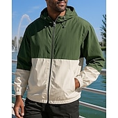 economico Giacche da corsa-Per uomo Giaccia da corsa Giacca da esterno Cerniera completa Manica Lunga Abbigliamento esterno Sportivo Blocco di colori Protezione Solare Leggero Traspirante Tennis Golf Corsa abbigliamento