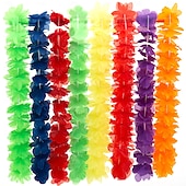 levne Event &amp; Party Supplies-36/50 ks havajských leis ve velkém na luau párty, havajské dekorace, hedvábný květinový náhrdelník, barevné tropické havajské dekorace na hula taneční párty, květinové leis na letní plážovou párty u
