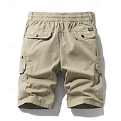 economico Classico-Per uomo Pantaloncini cargo Shorts Pantaloncini Estivi Coulisse Elastico in vita Multi-tasche Semplice Comodità Indossabile Lunghezza al ginocchio All&#039;aperto Sport Quotidiano Moda Casual Nero Cachi