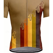 Недорогие Мужские джерси-Муж. Велокофты Графика Геометрический принт С короткими рукавами Велоспорт Джерси Верхняя часть с 3 задними карманами Устойчивость к УФ Быстровысыхающий Передняя молния Со светоотражающими полосками