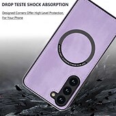 Χαμηλού Κόστους Samsung Θήκη-τηλέφωνο tok Για Samsung Galaxy S22 S22 Plus Ultra Α53 A52 Πίσω Κάλυμμα Μαγνητική Υποστήριξη ασύρματης φόρτισης Ανθεκτική σε πτώσεις Ρετρό TPU PU δέρμα