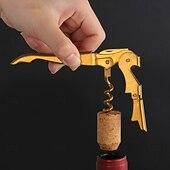 baratos Utensílios &amp; Aparelhos de Cozinha-saca-rolhas abridor de garrafas de vinho de aço inoxidável, saca-rolhas 3 em 1 para garçom com cortador de papel alumínio, garrafa de cerveja e abridor de latas