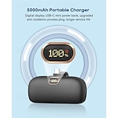 cheap Tool Accessories-Small Portable Charger for iPhone with Built-in Lightning Cable 3000/5000mAh Power Bank Fast Charging for Phone