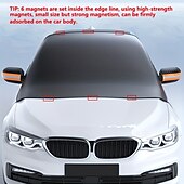 お買い得  車用サンシェード＆サンバイザー-夏用車用サンシェードと冷却カバー、ユニバーサル防塵スノーシールド断熱カーフード
