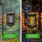 olcso Tájvilágítás-napelemes lámpák kültéri lámpákhoz villódzó lánggal működő napelemes lámpa kültéri függőlámpások dekoratív kültéri világítás napelemes vízálló led láng karácsonyi fények teraszra és kertbe