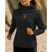 baratos Jaquetas de corrida-Mulheres Jaqueta de Corrida Jaqueta Outdoor Com Cordão Bolsos Manga Longa Blusas Roupa Esportiva Outono Cor Sólida Prova-de-Água A Prova de Vento Pilates Corrida Ioga Roupa de esporte Roupas