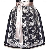 levne Dirndl-Oktoberfest Šaty Zástěra Dámské šaty Služka Bavorský němčina Mnichov Louky Dámské Párty Pivní festival Tradiční Styl Tkanina Bez halenky