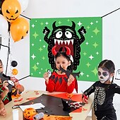 cheap Halloween Outdoor Decor-Halloween Trunk Treat Car Banner Car Decoration,Ghost Halloween Decorations Halloween Fabric Car Decoration Halloween Car Trunk Decoration Ghost Pumpkin Wall Covering