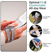 abordables Attelles et orthèses-Attelle de pouce CMC pour soulager les douleurs arthritiques, stabilisateur de pouce et support pour les douleurs articulaires liées à l&#039;arthrose, réglable et confortable, pour la main gauche, grande