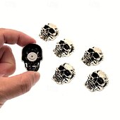 billige Halloween Kithen-6 stk. Halloween-skjelettmagneter i rustfritt stål til kjøleskap, kule søte gotiske dekorative magneter for voksne, gutter, kjøkken, kontor, tavler, skap