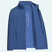 preiswerte Wasserdichte Jacken-Herren Outdoorjacke Wanderjacke Regenmantel Außen Sonnenschutz Wanderoutfits Wanderbekleidung Frühling Herbst Oberteil Camping / Wandern / Höhlenforschung Laufen Dunkelgrau Schwarz Blau