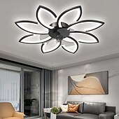 cheap Ceiling Fan Lights-Ceiling Fan with Lighting Modern LED Dimmable Fan Ceiling Light with Fan and Remote Control Timing Quiet Acrylic Flower Shape Ceiling Lamp for Bedroom Kitchen Dining Room Living Room