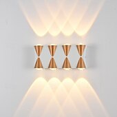 economico applique da esterno-Lampada da parete a LED per esterni 10W, illuminazione up/down, per interni, 4/6/8/10 teste, curva, impermeabile, IP65, lampada da camera da letto moderna, luce bianca calda, AC85-265V