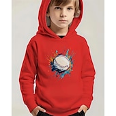 billiga Pojkens 3D Sporter &amp; Spel-Pojkar 3D Grafisk Huvtröja Långärmad Vår Höst Mode Streetwear Barn 4-12 år Huva Utomhus Ledigt Dagligen Normal