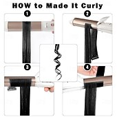 economico Clip nelle estensioni-Estensioni Sintetiche Riccio Capelli Sintetici 22 pollici Estensione capelli Clip-In 12 pezzi Morbido Regolabili Soffice Per donna
