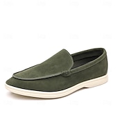 voordelige Hereninstappers &amp; loafers-Lichtblauwe instappers voor heren – ademende platte schoenen van imitatiesuède met gedempte zool voor lente-outfits, dagelijkse woon-werkverkeer en ontspannen stadswandelingen