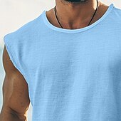 economico Canotte da palestra-Per uomo Maglietta Manica Corta Manica a Cappuccio Girocollo Estate Semplice Testurizzato Moda Classico Casual Puro Streetwear Casuale Sportivo Bianco Blu Blu marino Maglietta Top per Uomo