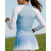 tanie Koszulki biegowe i topy-Damskie Koszulka do biegania Koszulka do tenisa Szczupła Długi rękaw Tee Tshirt Kolorowy blok Szybkie wysychanie Lekki Oddychający Bransoletka tenisowa Golf Bieganie Odzież sportowa Odzież sportowa