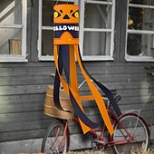 cheap Halloween Outdoor Decor-Halloween Windsocks Scary Halloween Hanging Windsock Flag Halloween Decorations for Outdoor Indoor Garden Home Yard Party Supplies