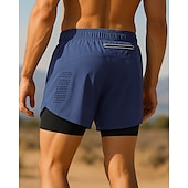 abordables Pantalons de Course &amp; Collants-Homme short avec collants Patchwork Shorts Extérieur Sport &amp; Loisir Occasionnel Respirant Séchage Rapide Léger Tennis Le golf Course Coupe régulière Tenue de sport Tenues de Sport Bloc de Couleur