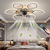 cheap Ceiling Fan Lights-Ceiling Fans with Lights, Semi Flush Mount Low Profile Fan, Quiet Reversible Motor, Round Ceiling Lights with Fan for Bedroom, Living Room and Dining Room