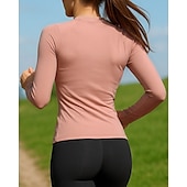 cheap Running Jackets-Women&#039;s Running Jacket Outdoor Jacket Full Zip Slim Long Sleeve Outerwear Athletic Sun Protection Quick Dry Lightweight UV Cooling Tennis Golf Running Sportswear Activewear Solid Colored Black White
