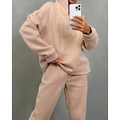 Χαμηλού Κόστους Αθλητικά κοστούμια-Γυναικεία Φόρμα Αθλητικές Φόρμες Φούτερ με πουλόβερ Τσέπη με φερμουάρ Μονόχρωμο Ρούχα σύνολα Φθινόπωρο Μαύρο Κίτρινο Σπαντέξ Προπόνηση Ένδυση γυμναστικής και άθλησης Τρέξιμο