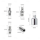 cheap Wrench-Offset Extension Wrench Set, 15.4 Inch Offset Extension Wrench with 1/2&quot;, 1/4&quot;, 3/8&quot; Square Drive Adapters and 3/8&quot; Drive Ratchet Wrench, Universal Impact Wrench Extender Tool for Tight Place