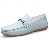 voordelige Casual loafers-Rode imitatieleren loafers voor heren, stijlvol instapmodel met comfortabele, zachte binnenzool, ideaal voor zakelijke, casual weekenden en reizen