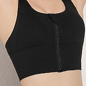 baratos Sutiãs esportivos &amp; coletes-Mulheres Sutiã de ioga Tanque Sutiã Pilates Roupa-Interior Suportes altos Respirável absorvente de suor Sem Fio Com almofadas Cor Sólida / Simples Esporte Roupas Esportivas Preto Azul Academia