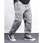 cheap Cargo Pants-Men&#039;s Cargo Pants Trousers Elastic Waist Drawstring Multi Pocket Plain Wearable Outdoor Daily Camping &amp; Hiking Fashion Classic Black Green