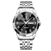 cheap Quartz Watches-852 New Men&#039;s Waterproof Night Light Watch Fashionable Luxury Waterproof Dual Calendar New Men&#039;s Quartz Watch