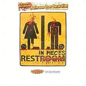 halpa Halloween-1 kpl halloweeniin liittyviä kauhutarroja, wc-oven tarroja, baarin kummitustalon salainen huone, paeta, tappokoristelun rekvisiittatarvikkeita