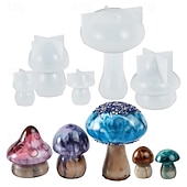 cheap Mold-5Pcs Mushroom-Shaped Silicone Molds Set - Create Unique Home Decors with 5 Different Size Molds for Epoxy Resin Casting DIY Craft and Artistic Projects - Ideal for Crafting Jewelry Making