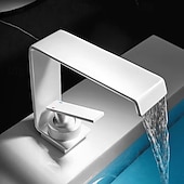 economico Rubinetti per lavandino bagno-Rubinetto per lavabo - Cascata Galvanizzato Set centrale Monocomando un foroBath Taps
