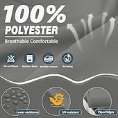 economico Copertura per Cuscini da Patio-Copertura per cuscino del sedile Tinta unica Tinto in filo Poliestere Copriletto
