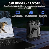 economico Telemetri e telescopi-Binocolo per birdwatching, binocolo transfrontaliero, visione notturna, zoom 4k 16x, raffica a infrarossi, foto e video HD