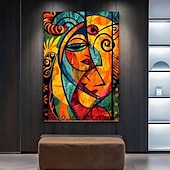 preiswerte Kunstdrucke-1 Stück moderner Kunstdruck der afrikanischen Popkultur, ungerahmt, gemischte Pigmente, Leinwandmalerei, kein Strom erforderlich, Wanddekoration für Wohnzimmer und Schlafzimmer