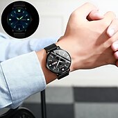 cheap Quartz Watches-A New Milan Stainless Steel Bracelet Business Quartz Watch With A Px7 Water Resistance Rating And Luminous Date And Day Display. It Is A Fashionable Trendy Casual And Versatile Sports Men&#039;S Business