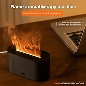 billige nattbordslampe-ny skrivebords regnbue simulert flamme aromaterapimaskin hjem hotell usb luftfukter aromaterapimaskin